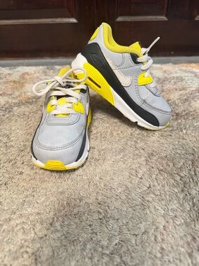 Nike Kids Gray, Yellow & Black Athletic Sneakers